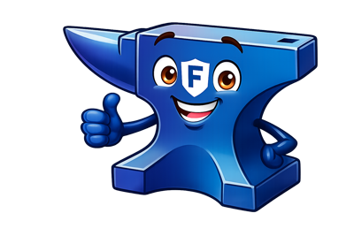 Anvil, the Foundryn mascot, giving a thumbs up